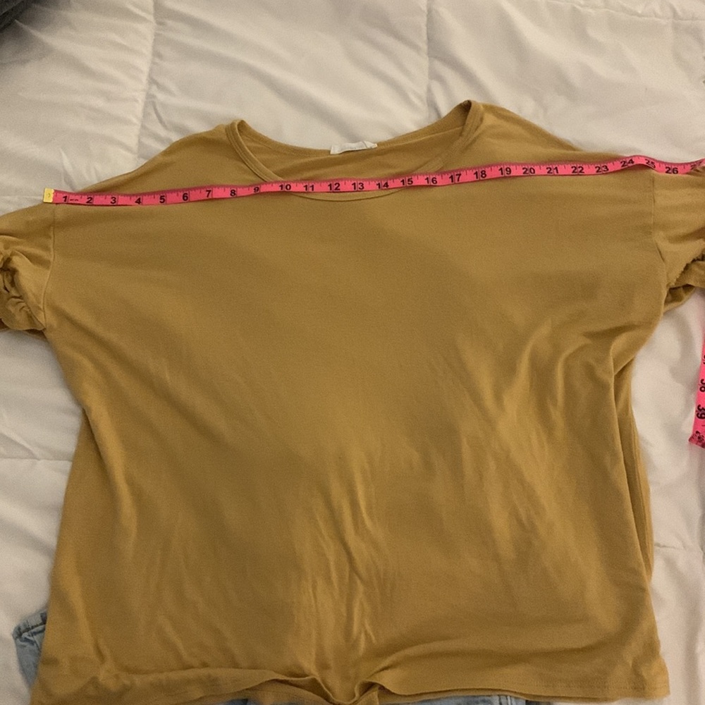 Yellow Ruffle Sleeve Top - Picture 3 of 6
